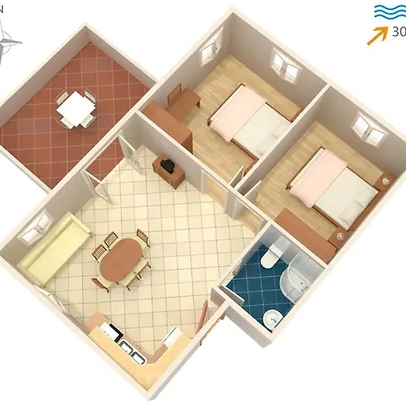 With A Parking Space Tkon, Pasman - 6216 Appartamento