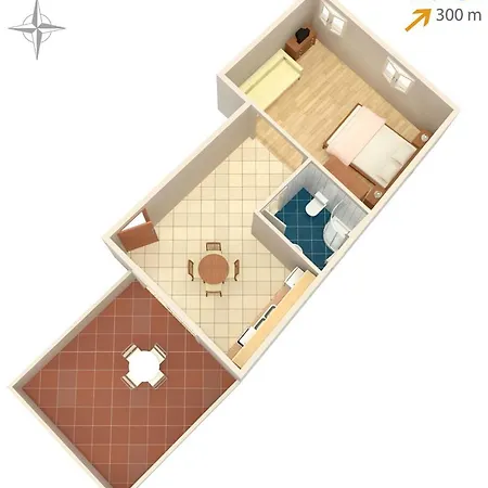 With A Parking Space Tkon, Pasman - 6216 Apartament Tkon